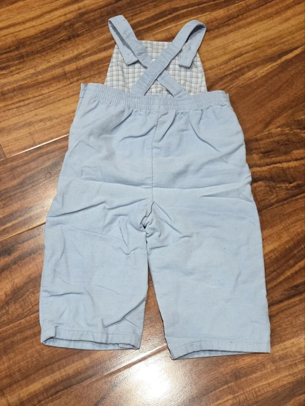 Janie & Jack EUC 12-18 Months Corduroy Overalls, Plaid Bodysuit, Cotton Bodysuit